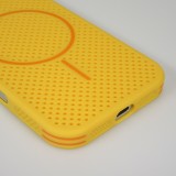 iPhone 17 Case Hülle - MagSafe-kompatibles, robustes Kunststoff-Gitter - Orange