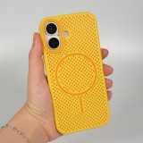 iPhone 17 Case Hülle - MagSafe-kompatibles, robustes Kunststoff-Gitter - Orange