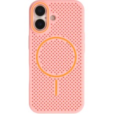 Coque iPhone 17 - Grille Full Color Look compatible avec MagSafe résistant en plastique - Rose