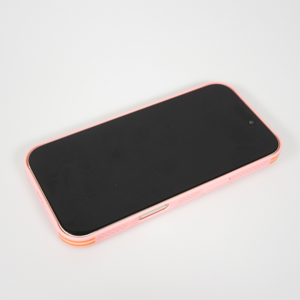 Coque iPhone 17 - Grille Full Color Look compatible avec MagSafe résistant en plastique - Rose