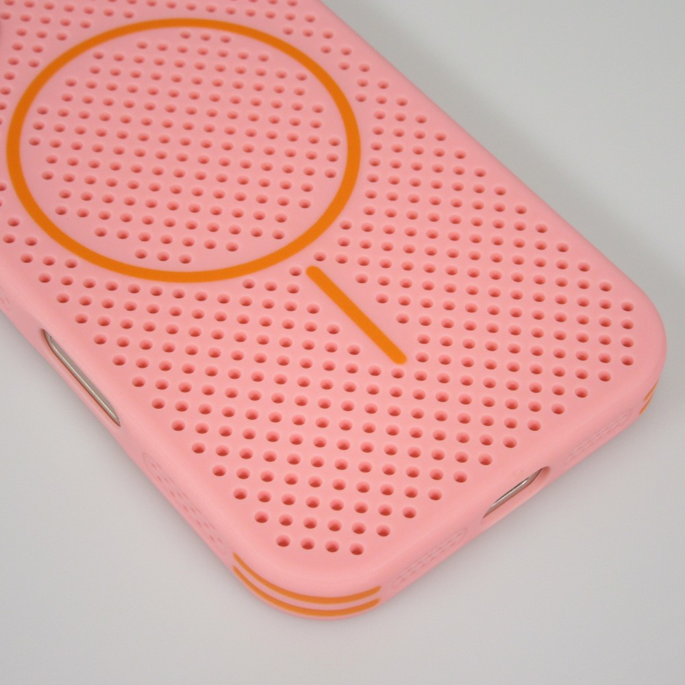 Coque iPhone 17 - Grille Full Color Look compatible avec MagSafe résistant en plastique - Rose