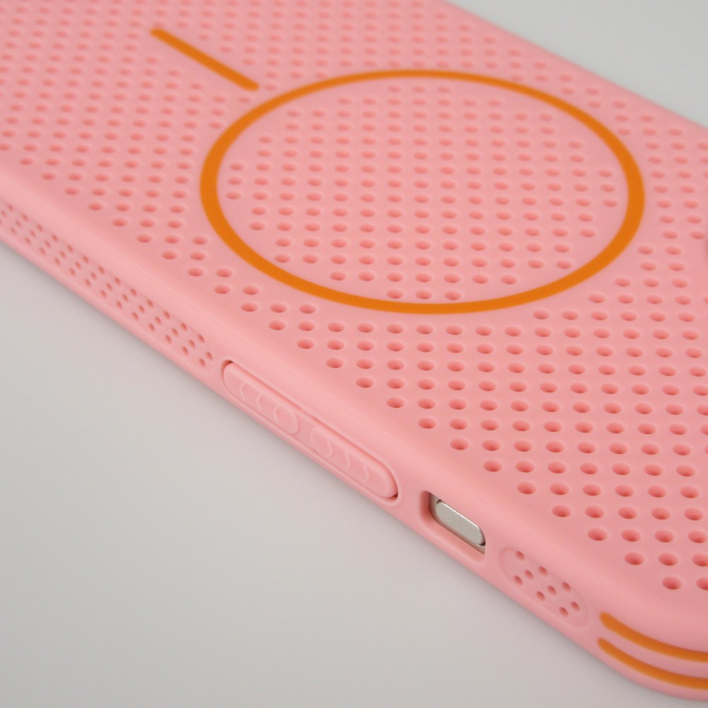 Coque iPhone 17 - Grille Full Color Look compatible avec MagSafe résistant en plastique - Rose
