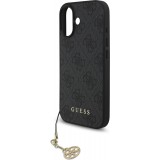 iPhone 17 Case Hülle - Guess 4G Charm Elegante Schutzhülle Raffiniertes Design Trendaccessoire - Grau