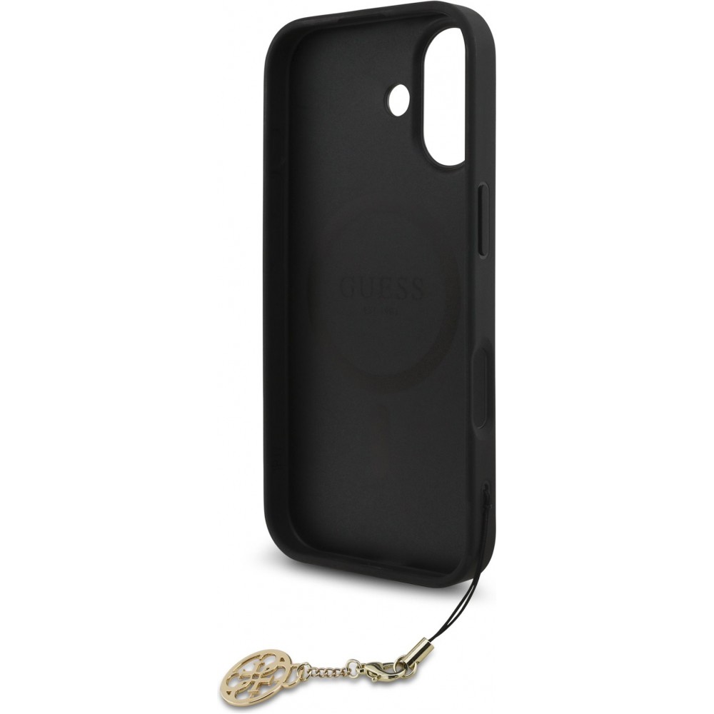iPhone 17 Case Hülle - Guess 4G Charm Elegante Schutzhülle Raffiniertes Design Trendaccessoire - Grau