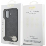 iPhone 17 Case Hülle - Guess 4G Charm Elegante Schutzhülle Raffiniertes Design Trendaccessoire - Grau