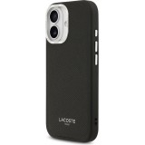 Coque iPhone 17 - Lacoste PU en cuir Champs Elysees MagSafe protection élégante et durable - Noir