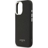 Coque iPhone 17 - Lacoste PU en cuir Champs Elysees MagSafe protection élégante et durable - Noir