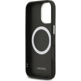 Coque iPhone 17 - Lacoste PU en cuir Champs Elysees MagSafe protection élégante et durable - Noir