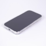 Coque iPhone 17 - Léopard blanc/noir silicone souple antichoc transparent - Noir