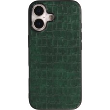 iPhone 17 Case H&uuml;lle - Crocodile-Look Silikon semi-rigide elegant und strapazierf&auml;hig - Gr&uuml;n