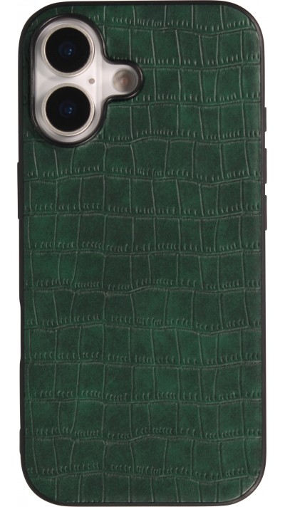 iPhone 17 Case H&uuml;lle - Crocodile-Look Silikon semi-rigide elegant und strapazierf&auml;hig - Gr&uuml;n