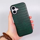 iPhone 17 Case H&uuml;lle - Crocodile-Look Silikon semi-rigide elegant und strapazierf&auml;hig - Gr&uuml;n