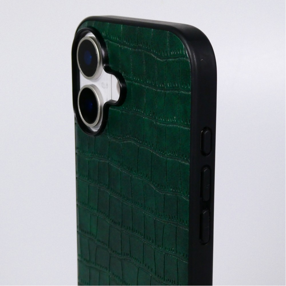 iPhone 17 Case H&uuml;lle - Crocodile-Look Silikon semi-rigide elegant und strapazierf&auml;hig - Gr&uuml;n