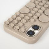 iPhone 17 Case Hülle - Pastellfarbene Wandhalterung mit Saugnapf für glatte Oberflächen - Braun