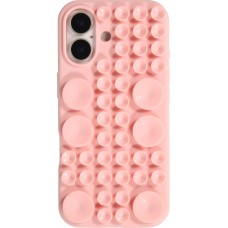 Coque iPhone 17 - Murale ventouse pastel avec fixation sur surfaces - Rose
