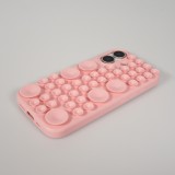 Coque iPhone 17 - Murale ventouse pastel avec fixation sur surfaces - Rose