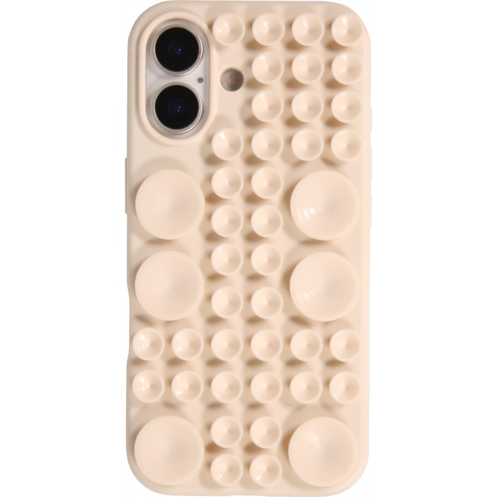 Coque iPhone 17 - Murale ventouse pastel avec fixation sur surfaces - Vanille