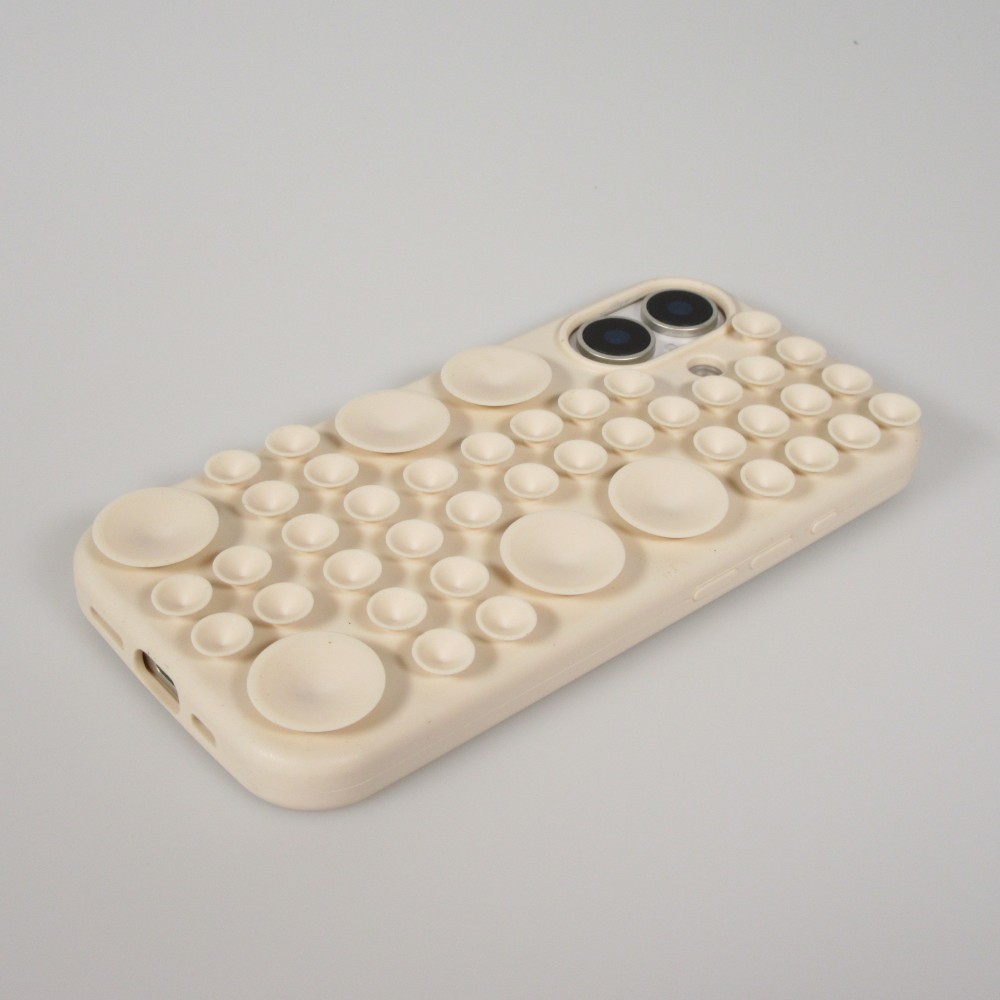 Coque iPhone 17 - Murale ventouse pastel avec fixation sur surfaces - Vanille