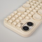 Coque iPhone 17 - Murale ventouse pastel avec fixation sur surfaces - Vanille