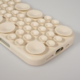 Coque iPhone 17 - Murale ventouse pastel avec fixation sur surfaces - Vanille