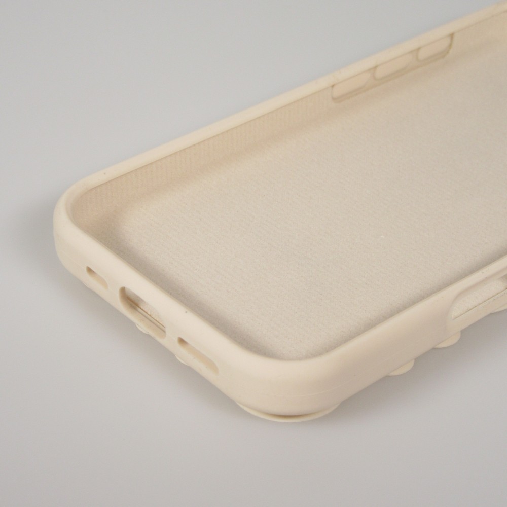 Coque iPhone 17 - Murale ventouse pastel avec fixation sur surfaces - Vanille