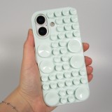 iPhone 17 Case Hülle - Pastellfarbene Wandhalterung mit Saugnapf für glatte Oberflächen - Mintgrün