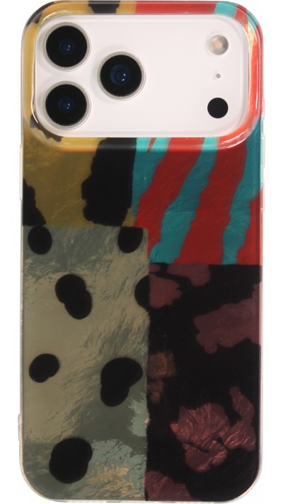 iPhone 17 Pro Max Case H&uuml;lle - Holografischer Animal Print Robustes Silikon mit Animalprint - Multicolore