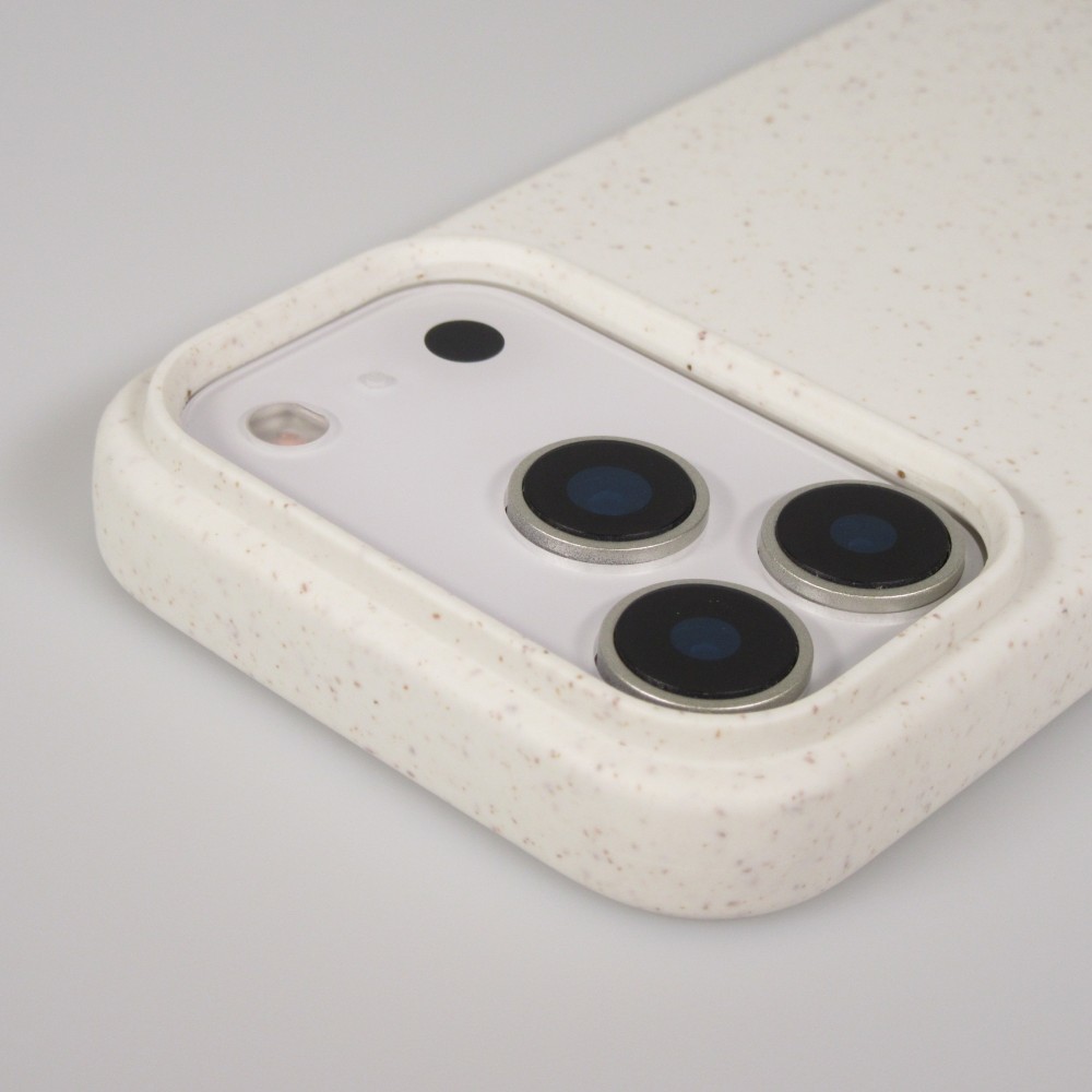 iPhone 17 Pro Max Case Hülle - Bio Eco-Friendly Vegan mit Handykette Necklace - Weiss