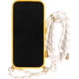 Coque iPhone 17 Pro Max - Bio Eco-Friendly nature avec cordon collier jaune