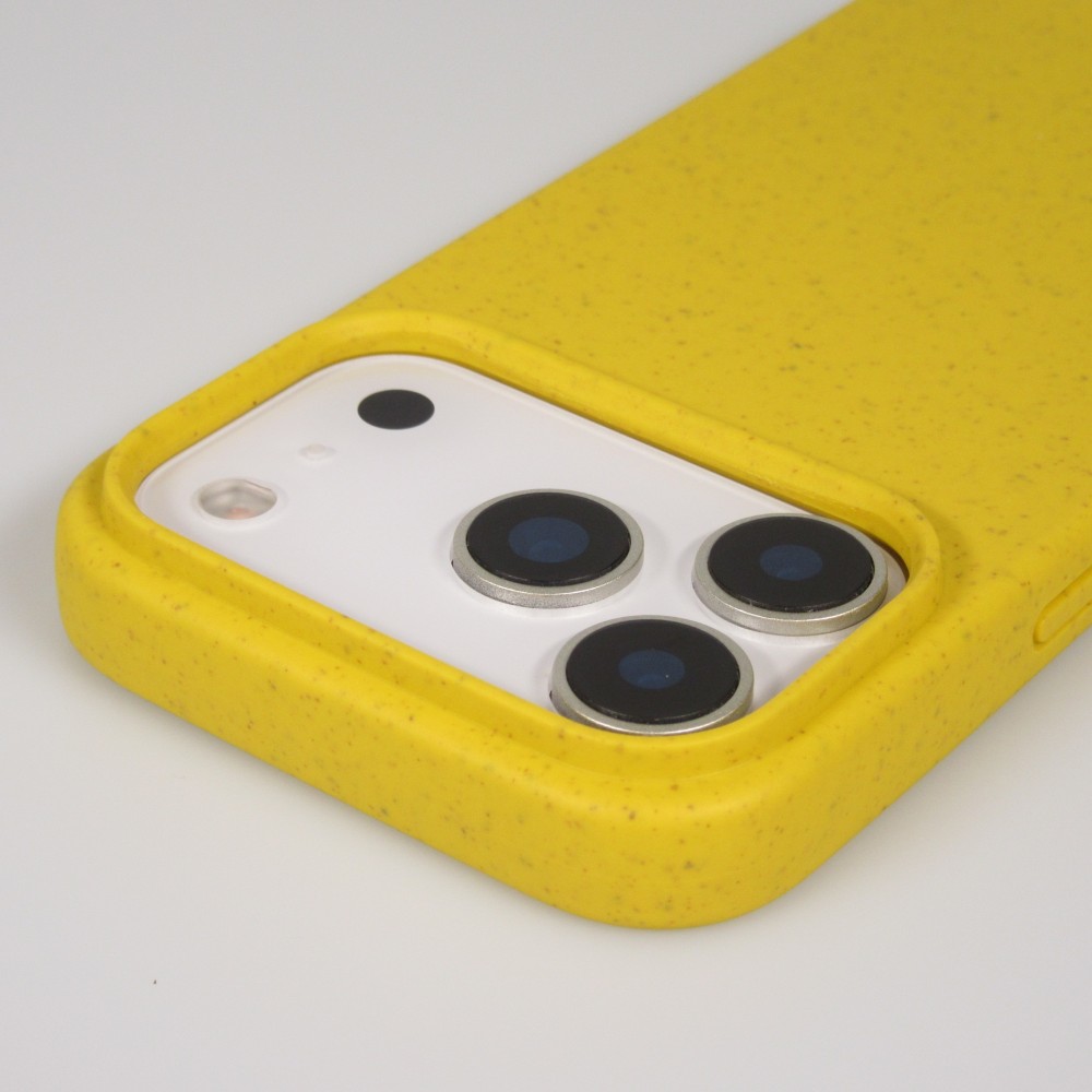 Coque iPhone 17 Pro Max - Bio Eco-Friendly nature avec cordon collier jaune