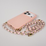 Coque iPhone 17 Pro Max - Bio Eco-Friendly nature avec cordon collier - Rose