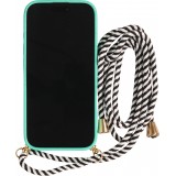 Coque iPhone 17 Pro Max - Bio Eco-Friendly nature avec cordon collier - Turquoise