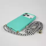 Coque iPhone 17 Pro - Bio Eco-Friendly nature avec cordon collier - Turquoise