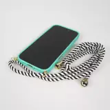 Coque iPhone 17 Pro - Bio Eco-Friendly nature avec cordon collier - Turquoise