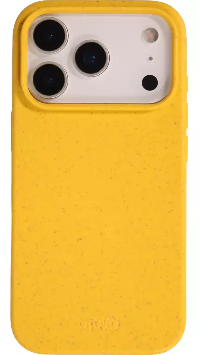Coque iPhone 17 Pro - Bioka biodégradable et compostable Eco-Friendly jaune