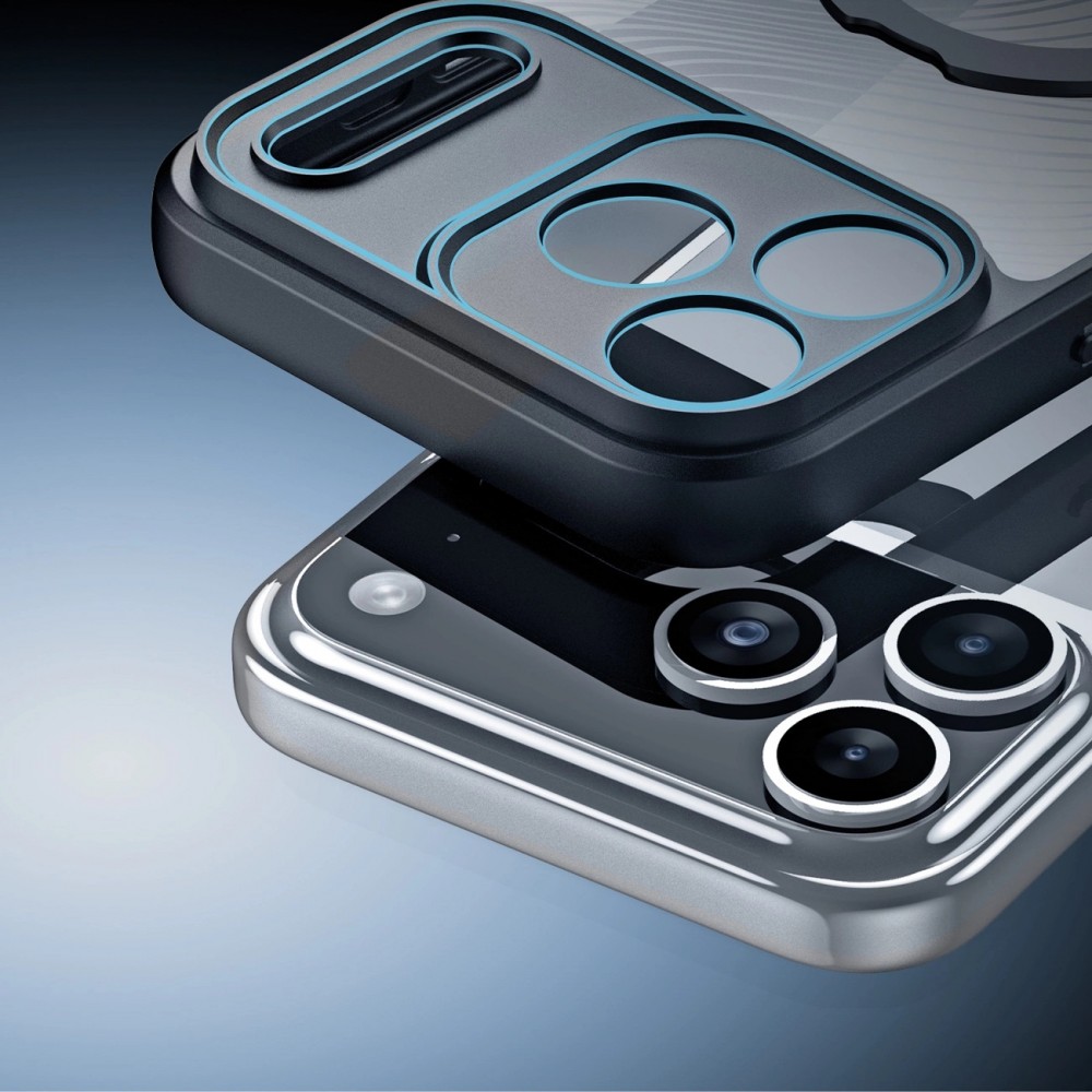 Coque iPhone 17 Pro - Dux Ducis Aimo Mag Series avec support et anneau magnétique  - Noir