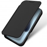 Coque iPhone 17 Pro - Dux Ducis Skin Pro avec rabat et emplacement pour cartes en cuir synthétique PU et TPU flexible - Noir