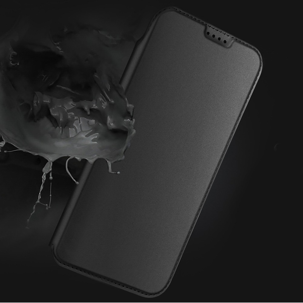 Coque iPhone 17 Pro - Dux Ducis Skin Pro avec rabat et emplacement pour cartes en cuir synthétique PU et TPU flexible - Noir