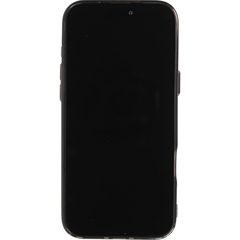 Coque iPhone 17 Pro - Effet ondul&eacute; 3D design souple et brillant lignes en relief styl&eacute;es - Noir