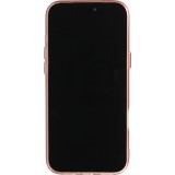 Coque iPhone 17 Pro - Effet ondul&eacute; 3D design souple et brillant lignes en relief styl&eacute;es - Rose