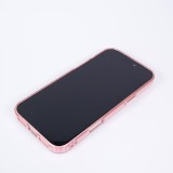 Coque iPhone 17 Pro - Effet ondul&eacute; 3D design souple et brillant lignes en relief styl&eacute;es - Rose