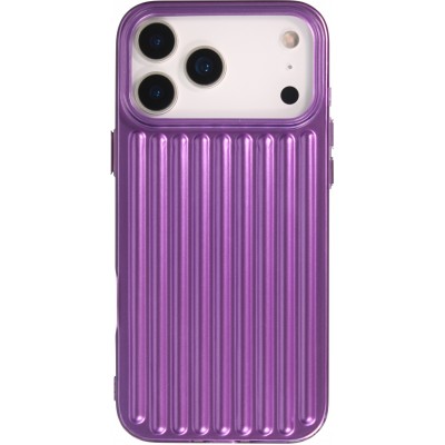 iPhone 17 Pro Case H&uuml;lle - Weiches Material mit 3D-Rillen Stylisch & lichtreflektierend - Violett