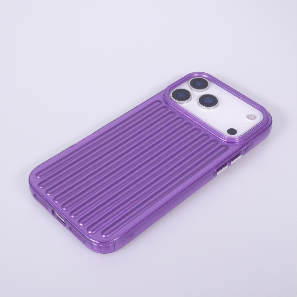 iPhone 17 Pro Case H&uuml;lle - Weiches Material mit 3D-Rillen Stylisch & lichtreflektierend - Violett