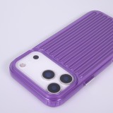 iPhone 17 Pro Case H&uuml;lle - Weiches Material mit 3D-Rillen Stylisch & lichtreflektierend - Violett