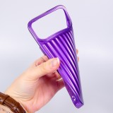 iPhone 17 Pro Case H&uuml;lle - Weiches Material mit 3D-Rillen Stylisch & lichtreflektierend - Violett