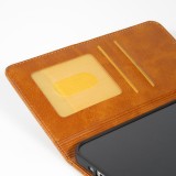Coque iPhone 17 Pro - Flip Géometrique brun clair