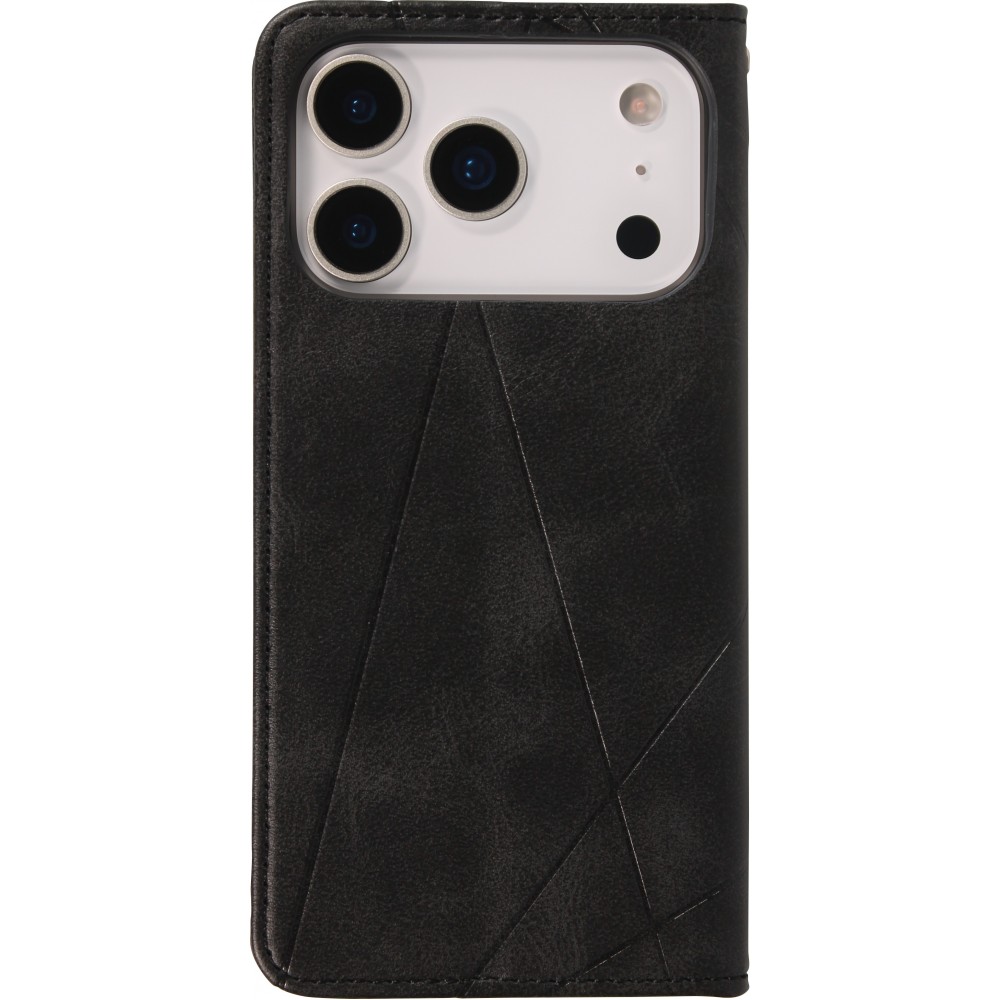 Hülle iPhone 17 Pro - Flip Geometrisch - Schwarz