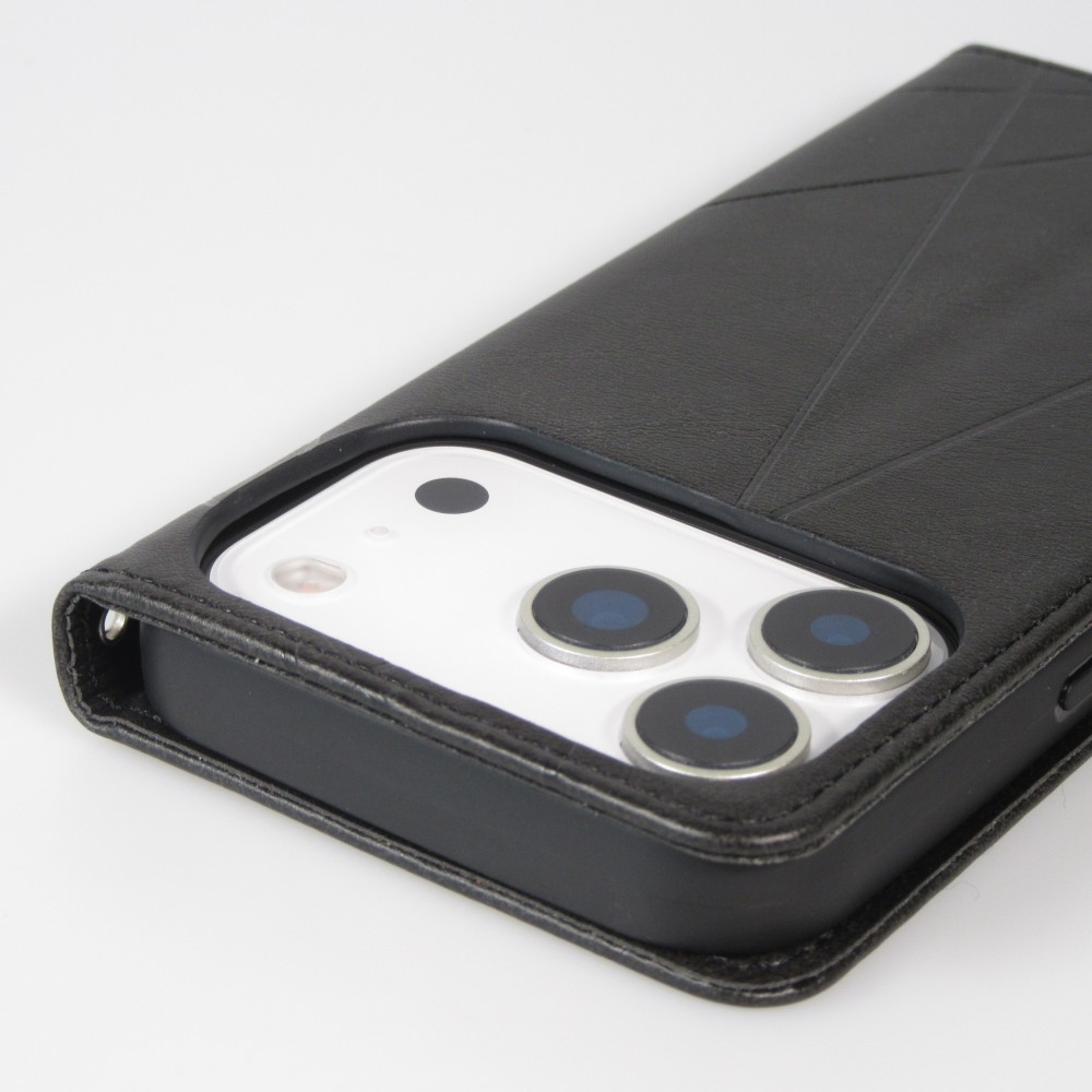 Hülle iPhone 17 Pro - Flip Geometrisch - Schwarz
