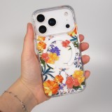 iPhone 17 Pro Case Hülle - Floral MagSafe Silikonhülle Lianen robust - Multicolor