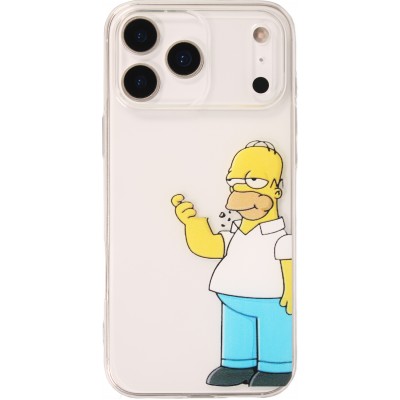 Coque iPhone 17 Pro - Gel cartoon Homer Simpson